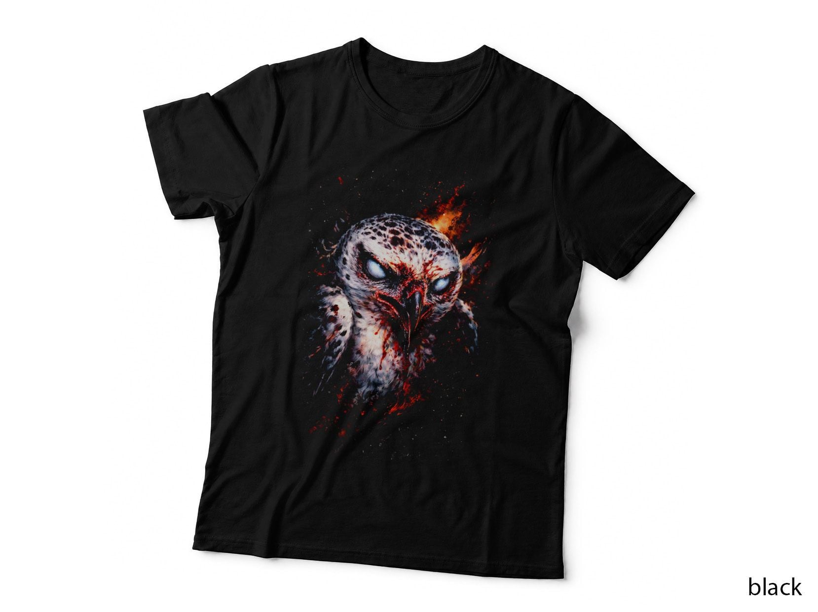 Owl T-Shirt, Halftone Paint Splatter Owl Graphic Tee, Bird of Prey Shirt