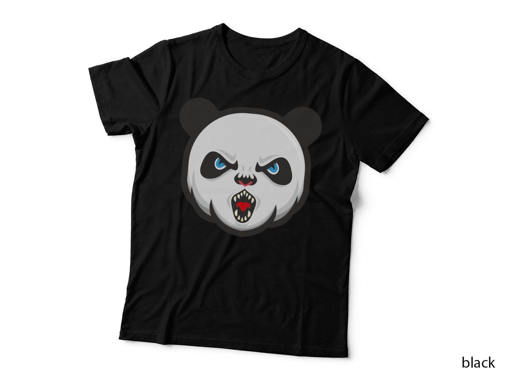 Panda Cute Red Eyes Minimalist Animal T-Shirt