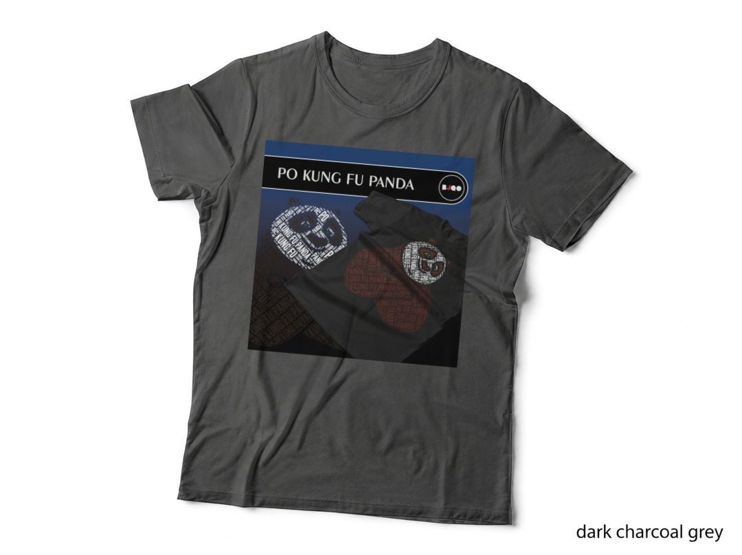 Po Kung Fu Panda Brown White Warrior Character T-Shirt