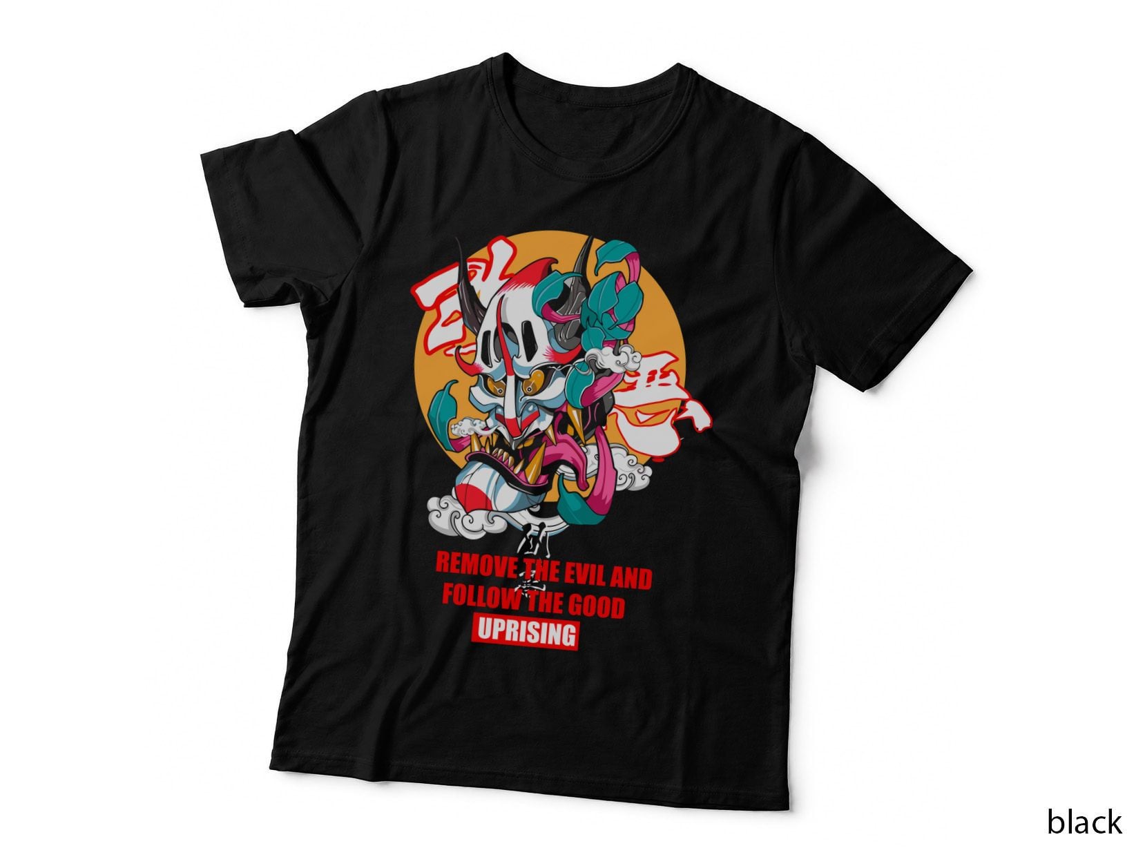 Remove the Evil and Follow the Good Uprising Dragon Red Orange Yellow T-Shirt