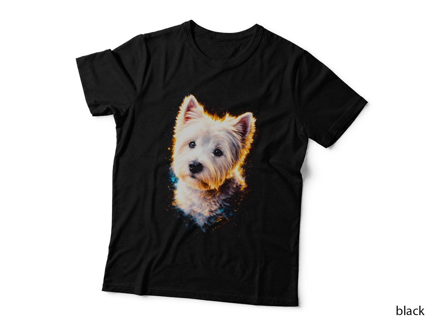 Scottish Terrier T-Shirt, Halftone Fire Scottie Dog Graphic Tee, Dog Lover Shirt