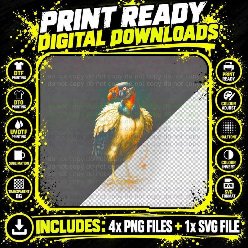 Secretary Bird T-Shirt, Halftone Exotic Secretary Bird Png SVG Digital Bundle