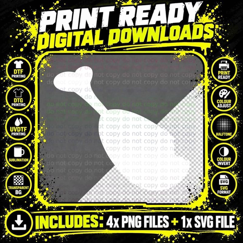 Silhouette of a Chicken Leg Barbecue T-Shirt Png SVG Digital Bundle