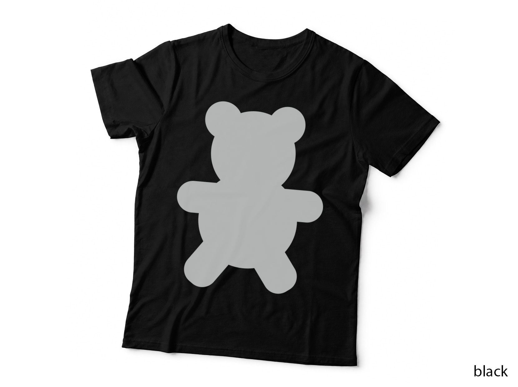 Teddy Bear Silhouette T-Shirt, Trendy Graphic Tee, Funny Saying Shirt