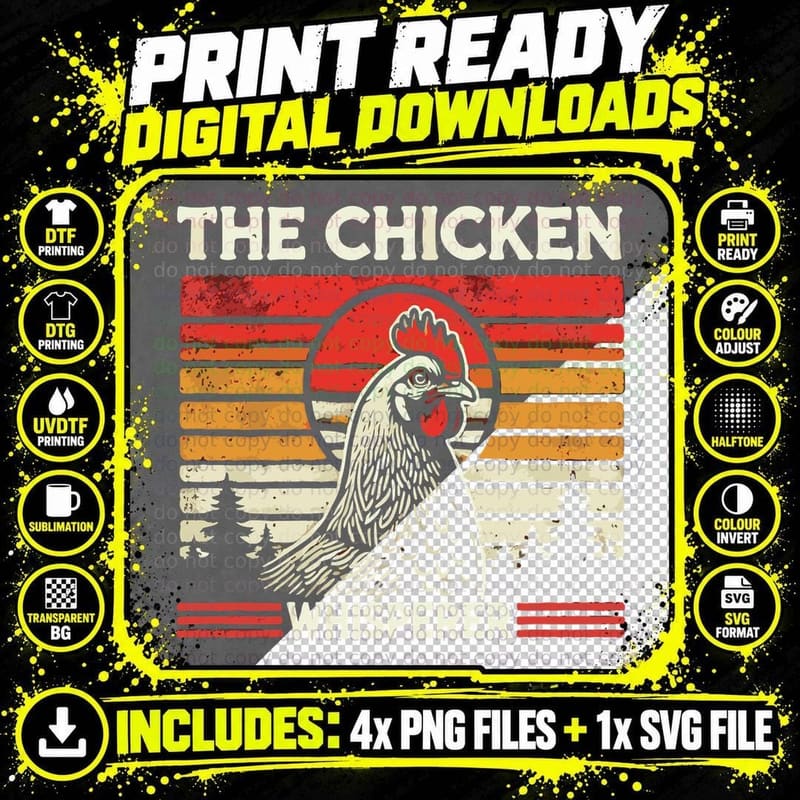 The Chicken Whisperer Farmer T-Shirt Png SVG Digital Bundle