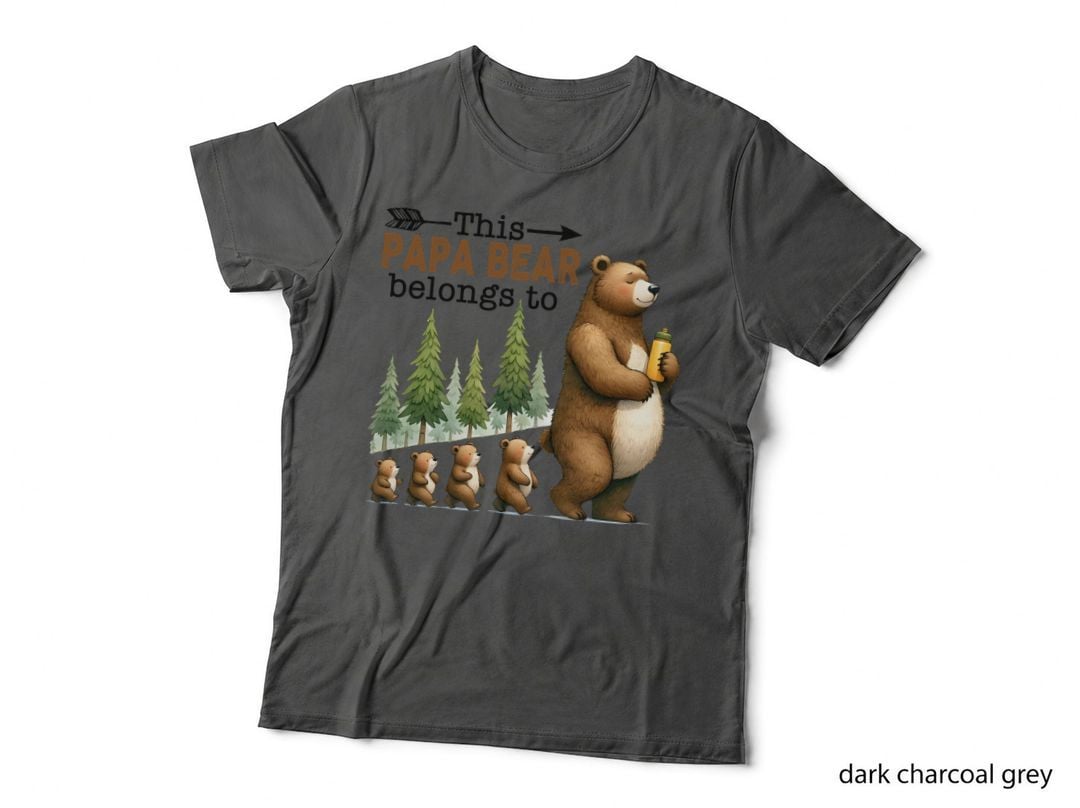 This Papa Bear Belongs to Fathers Day T-Shirt, Papa Bear Family in Forest