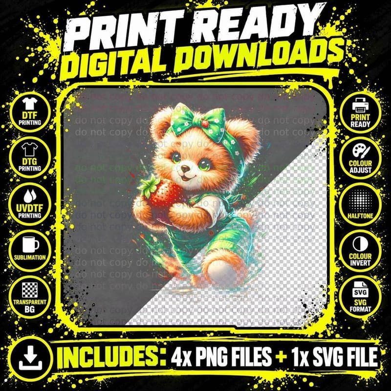 Warrior Armor Shield Bear T-Shirt, Halftone Cute Teddy Png SVG Digital Bundle