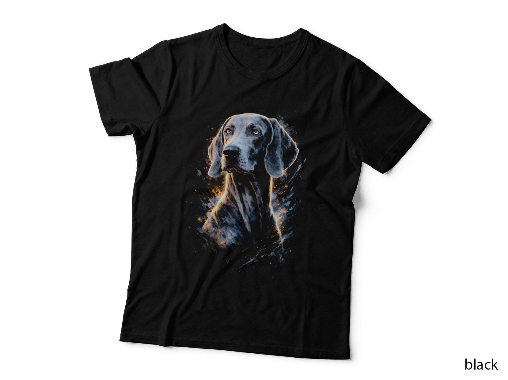 Weimaraner T-Shirt, Halftone Color Splash Weimaraner Graphic Tee, Dog Mom Shirt