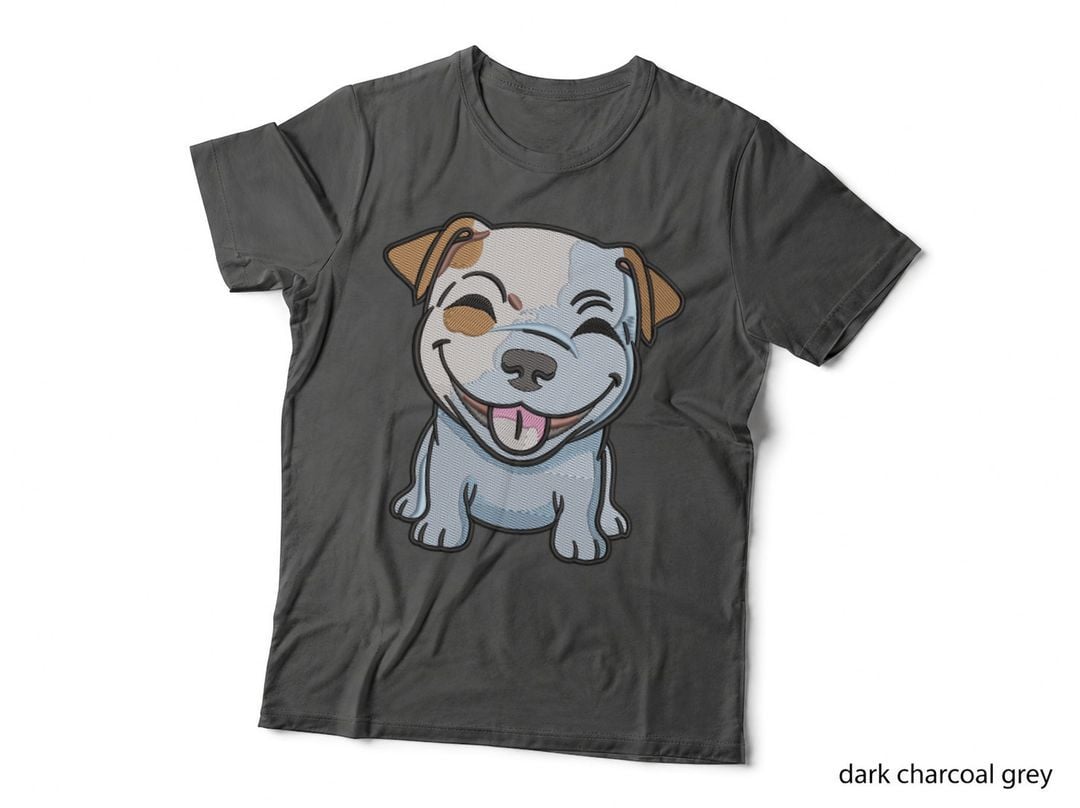 White Bulldog Light Blue and with Tongue T-Shirt