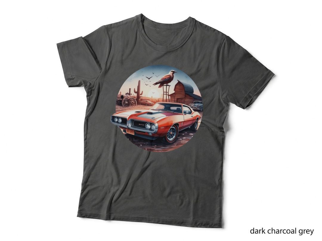 Windmill Bird Desert Perch Orange Vintage Retro T-Shirt