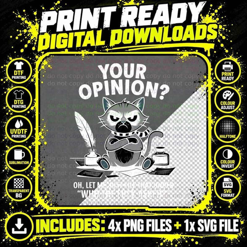 Your Opinion Oh Let Me Just File That Under Who the Fuck Png SVG Digital Bundle