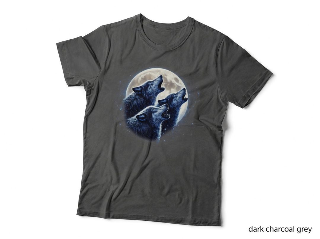 3 Wolves Howling at the Moon Wolf Animal, Nature Lover Gift T-Shirt