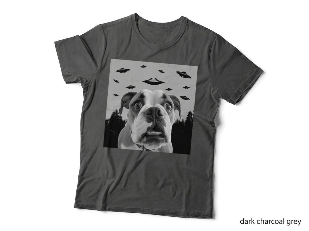 Alien UFO Funny Ww Dog Lover Men Women Kids, Space Themed T-Shirt