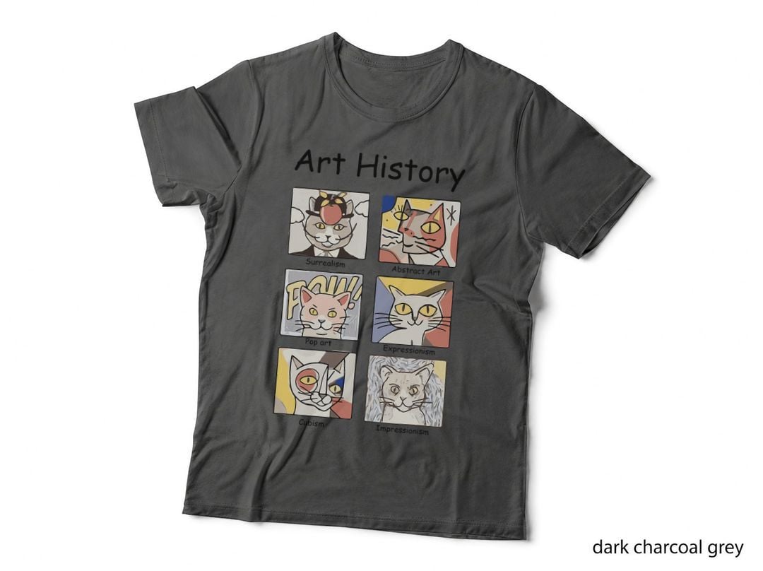 Art History Funny Cat Art Lover Painting Painter Artist T-Shirt
