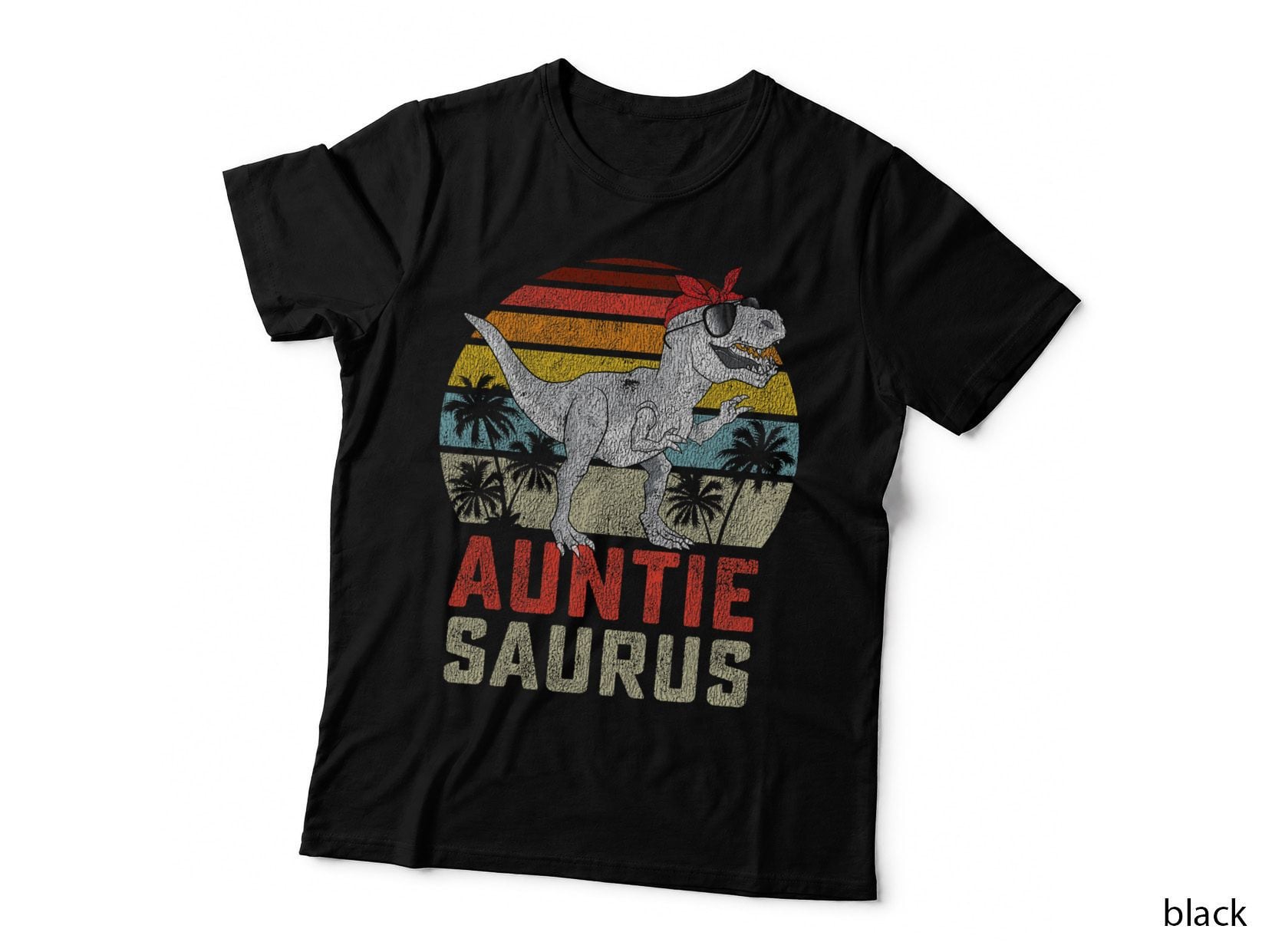 Auntiesaurus T Rex Dinosaur Auntie Saurus Family Matching T-Shirt