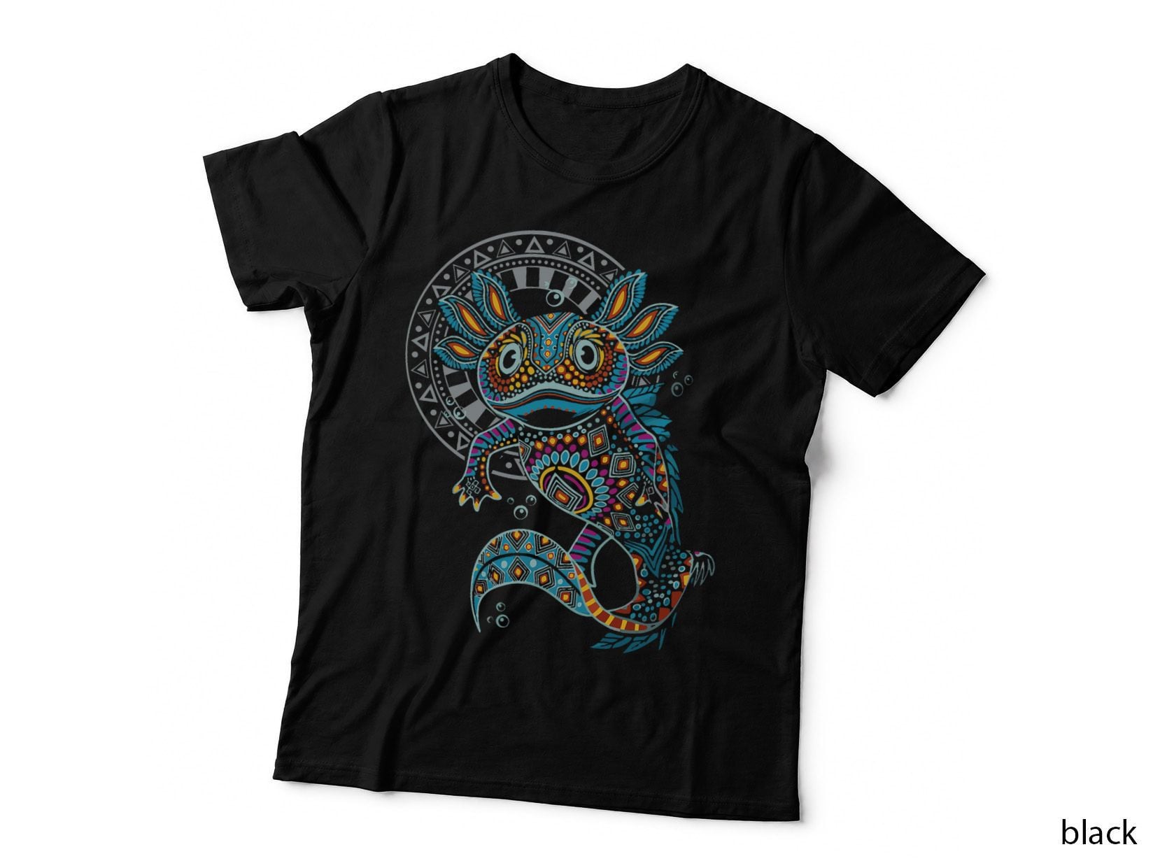 Axolotl Art Aztec Mexico Mexican, Unisex, Nature Lover, Animal Print T-Shirt