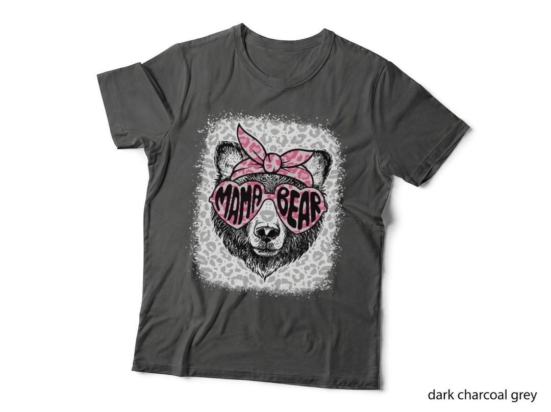 Bleached Mama Bear Leopard Headband Mothers Day Mom Mommy T-Shirt