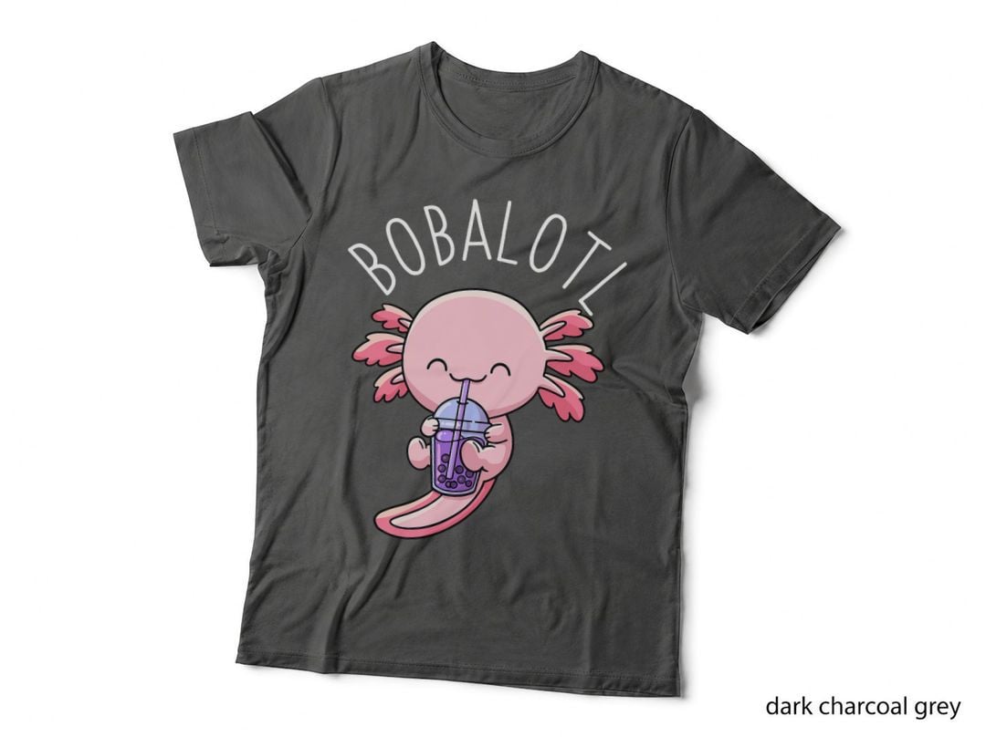 Bobalotl Axolotl Boba Tea Bubble Milk, Boba Lover Gift, Cute Animal T-Shirt