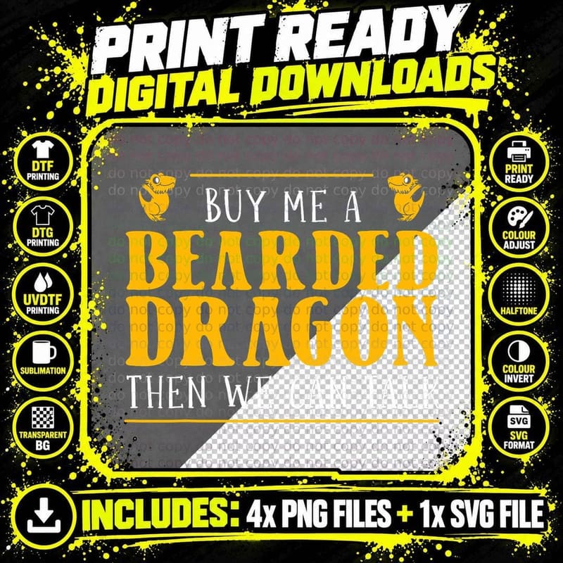 Buy Me a Bearded Dragon Reptile Lover, for Women Png SVG Digital Bundle