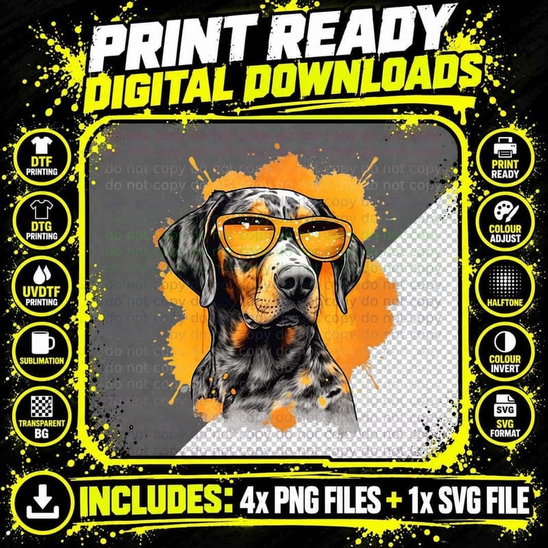 Catahoula Leopard Dog, Louisiana Dog, for Women Png SVG Digital Bundle