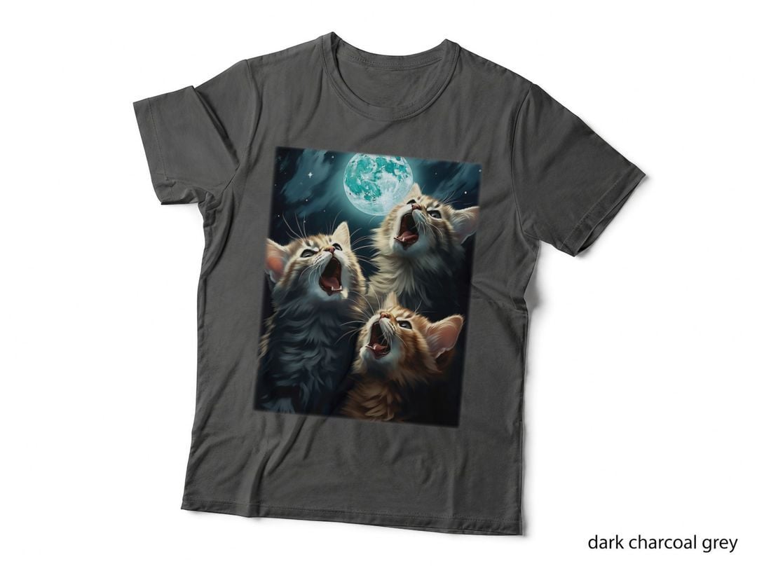Cats Howling at the Moon Funny Cat Meme Alpha Male Kitten T-Shirt
