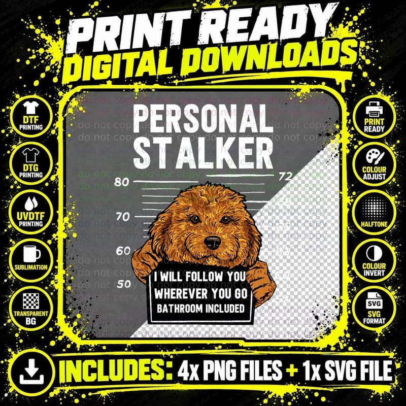 Cavapoo Dog Owner Personal Stalker Cavapoo Png SVG Digital Bundle