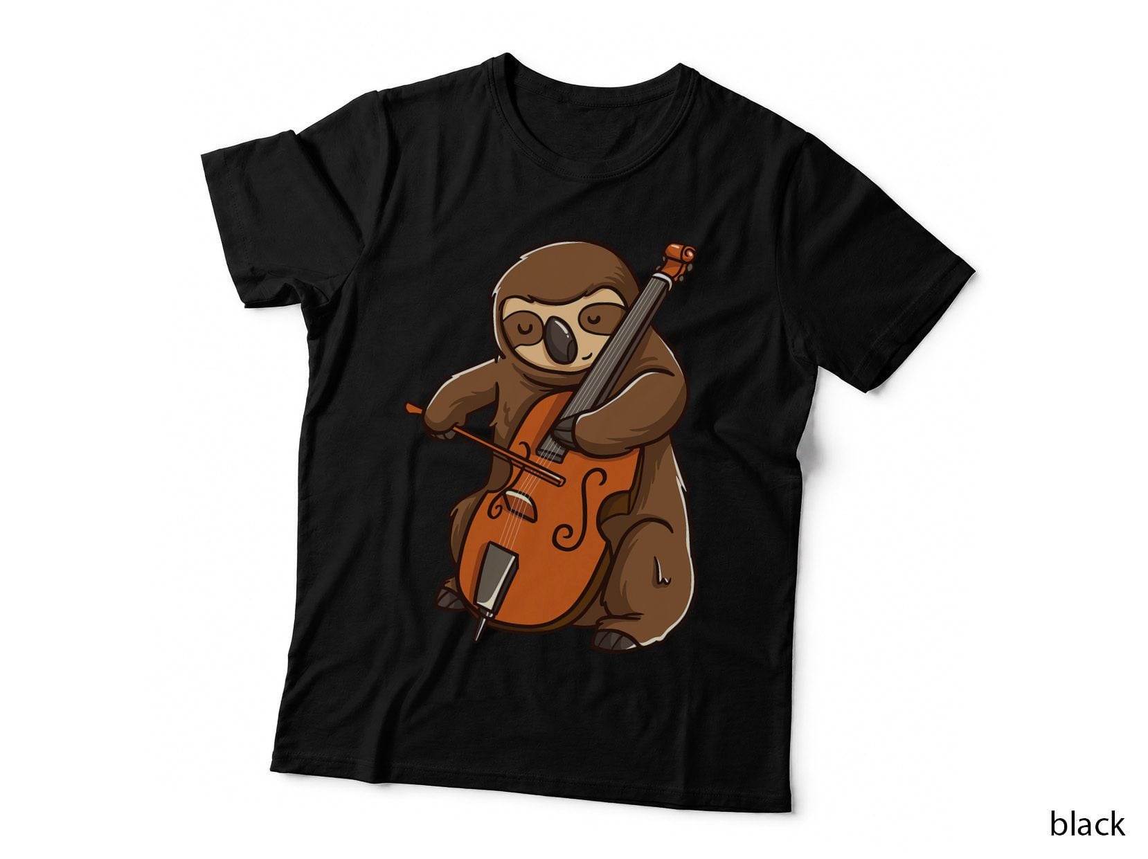 Cellist Sloth Cello Player Orchestra Music Animal Gift T-Shirt