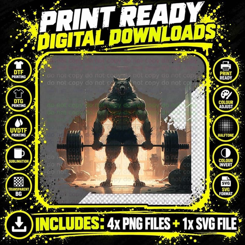 Channel the Beast Graphic Tee (1 of 5) - Wolf T-Shirt Png SVG Digital Bundle