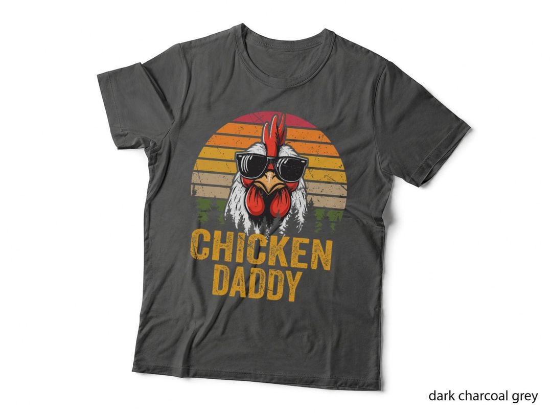 Chicken Daddy Vintage Funny Farmer Chickens Fathers Day Mens T-Shirt