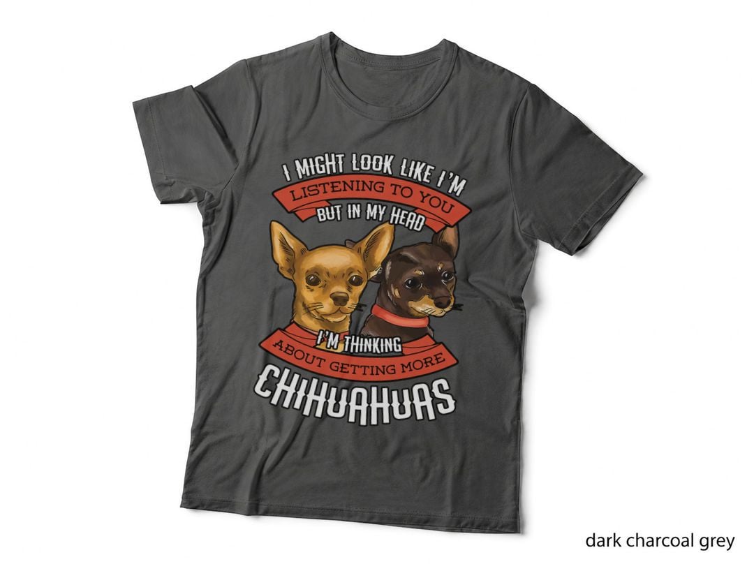 Chihuahua Thinking About Dog Breed Animal Lover, Cute Pet Lovers Gift T-Shirt