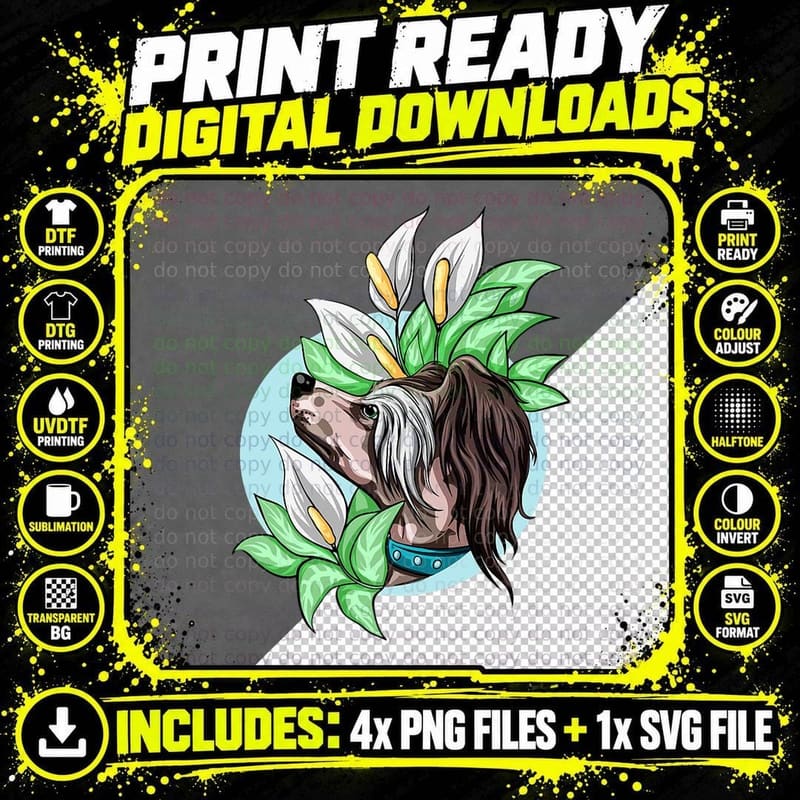 Chinese Crested, Dog Lover Gift, Pet Owner Style Png SVG Digital Bundle