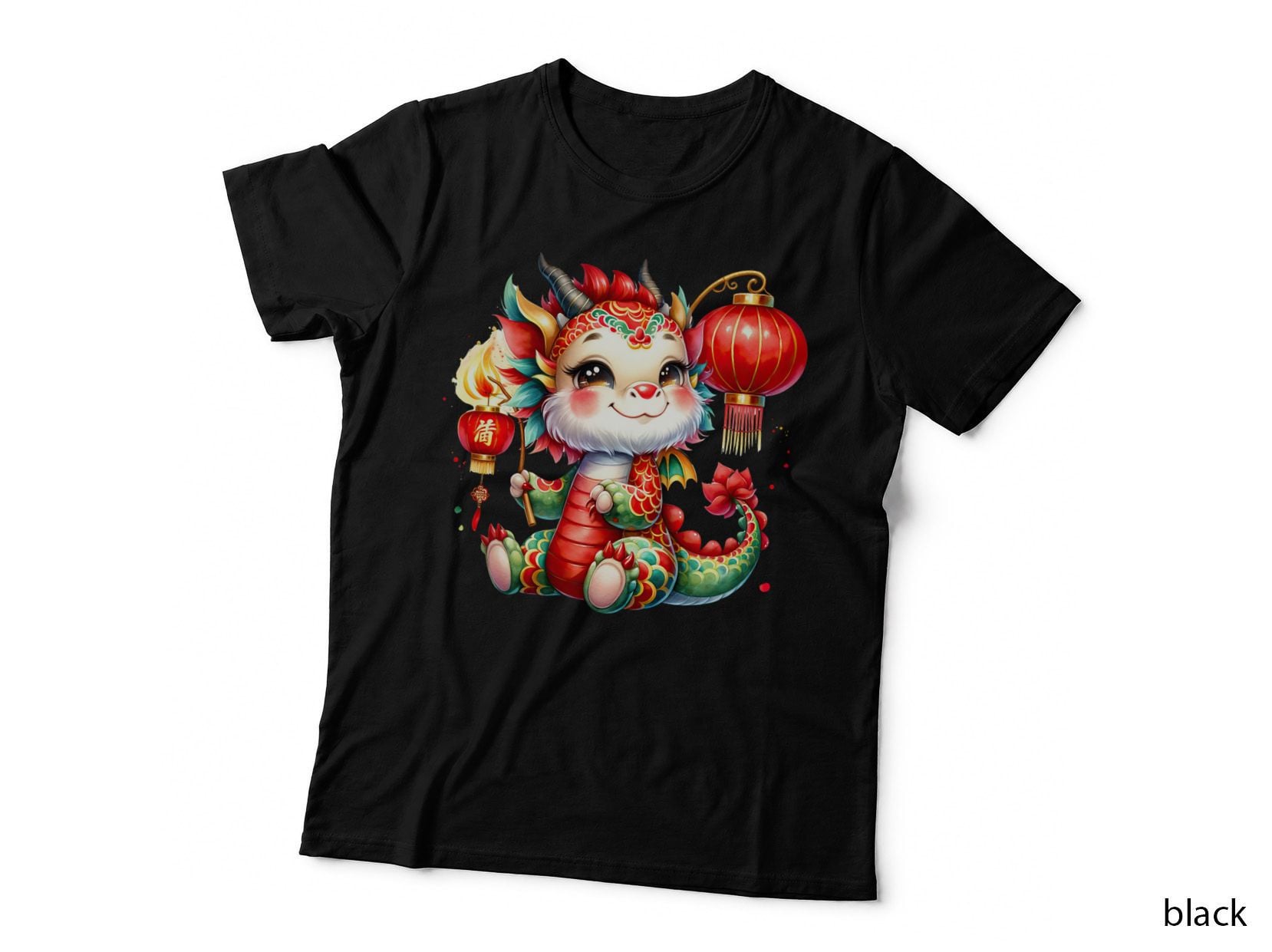 Chinese Dragon Holding Lanterns Lunar New Year T-Shirt