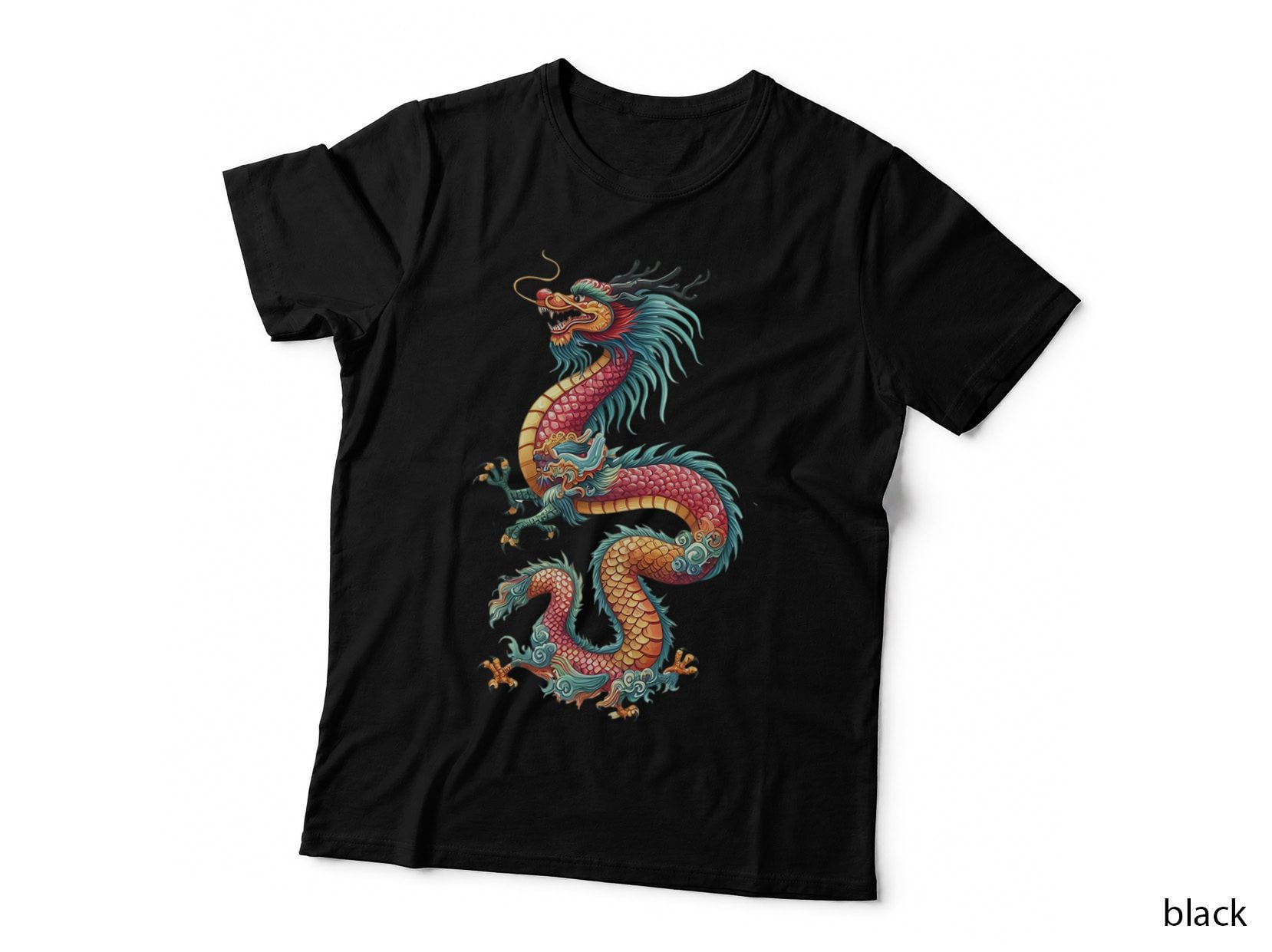 Chinese Dragon Illustration Lunar New Year T-Shirt, Lunar New Year Graphic Tee