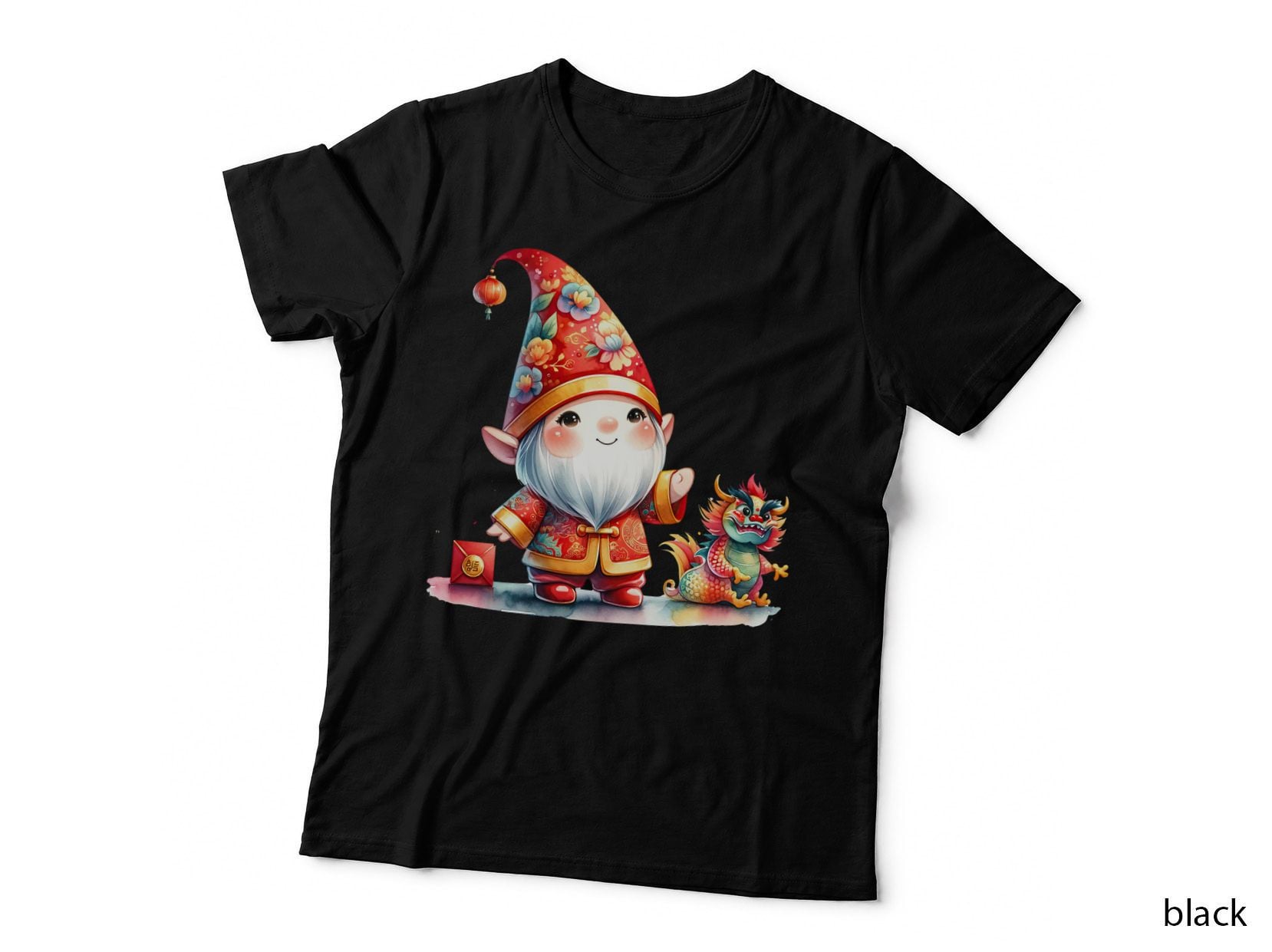 Chinese New Year Gnome with Dragon Lunar New Year T-Shirt