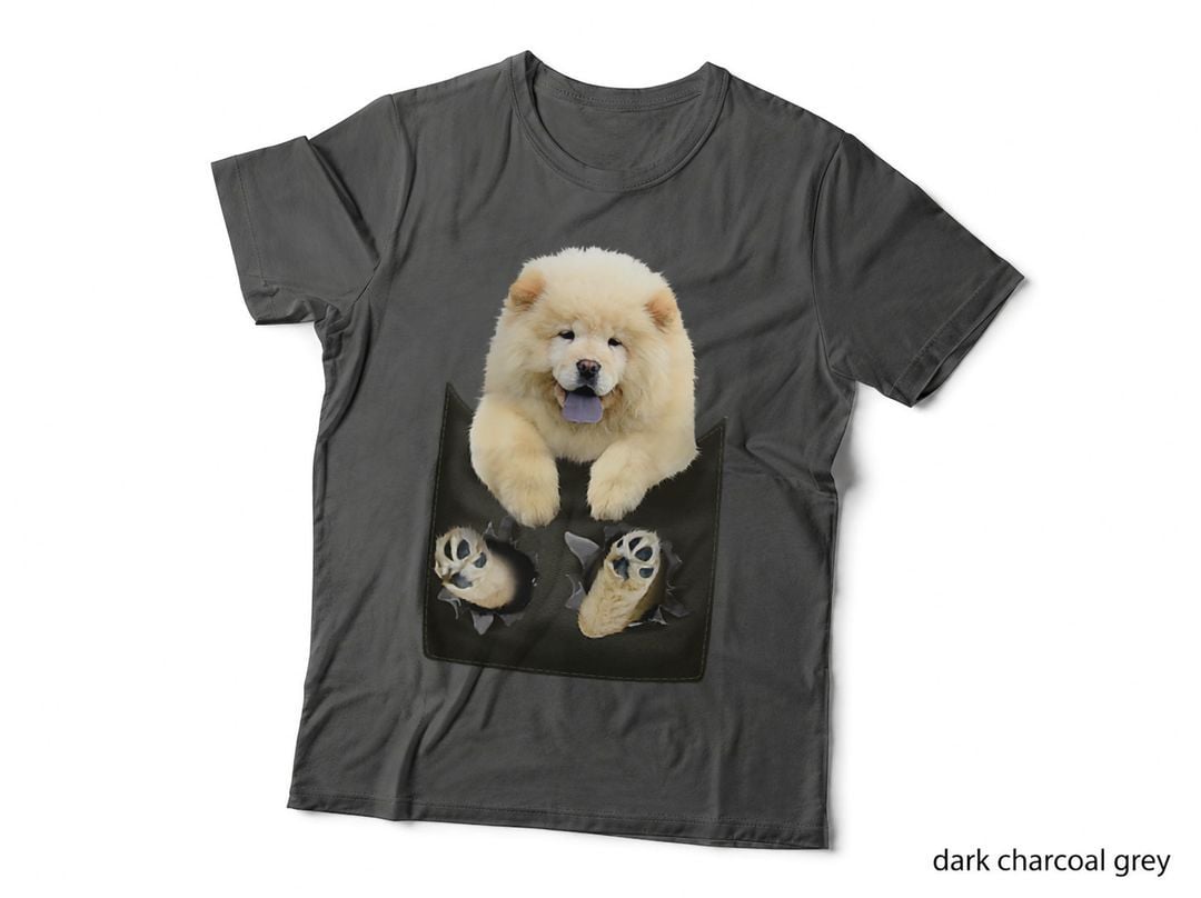 Chow in Pocket, Dog Lover Gift, Pet Owner, Cute Animal, for Women T-Shirt