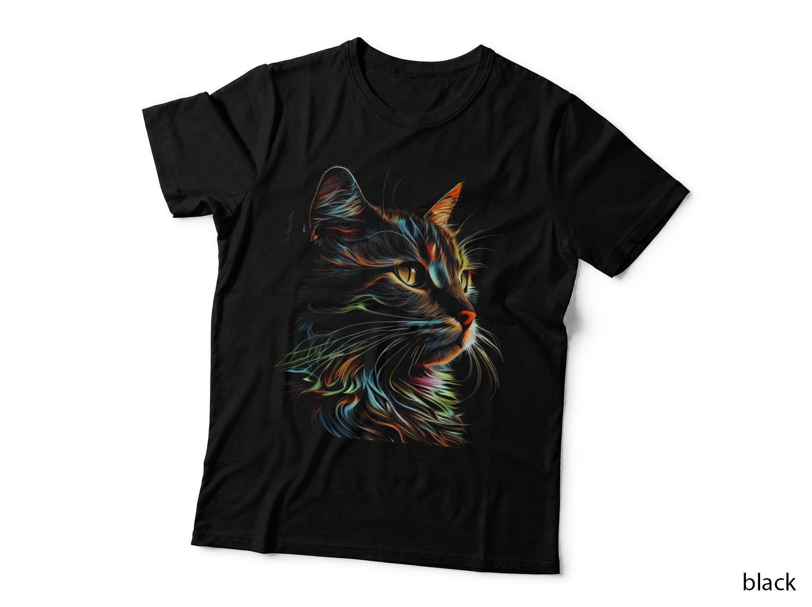 Colorful Cat Cats Lover Graphic Tees Men Women Boys Girls T-Shirt
