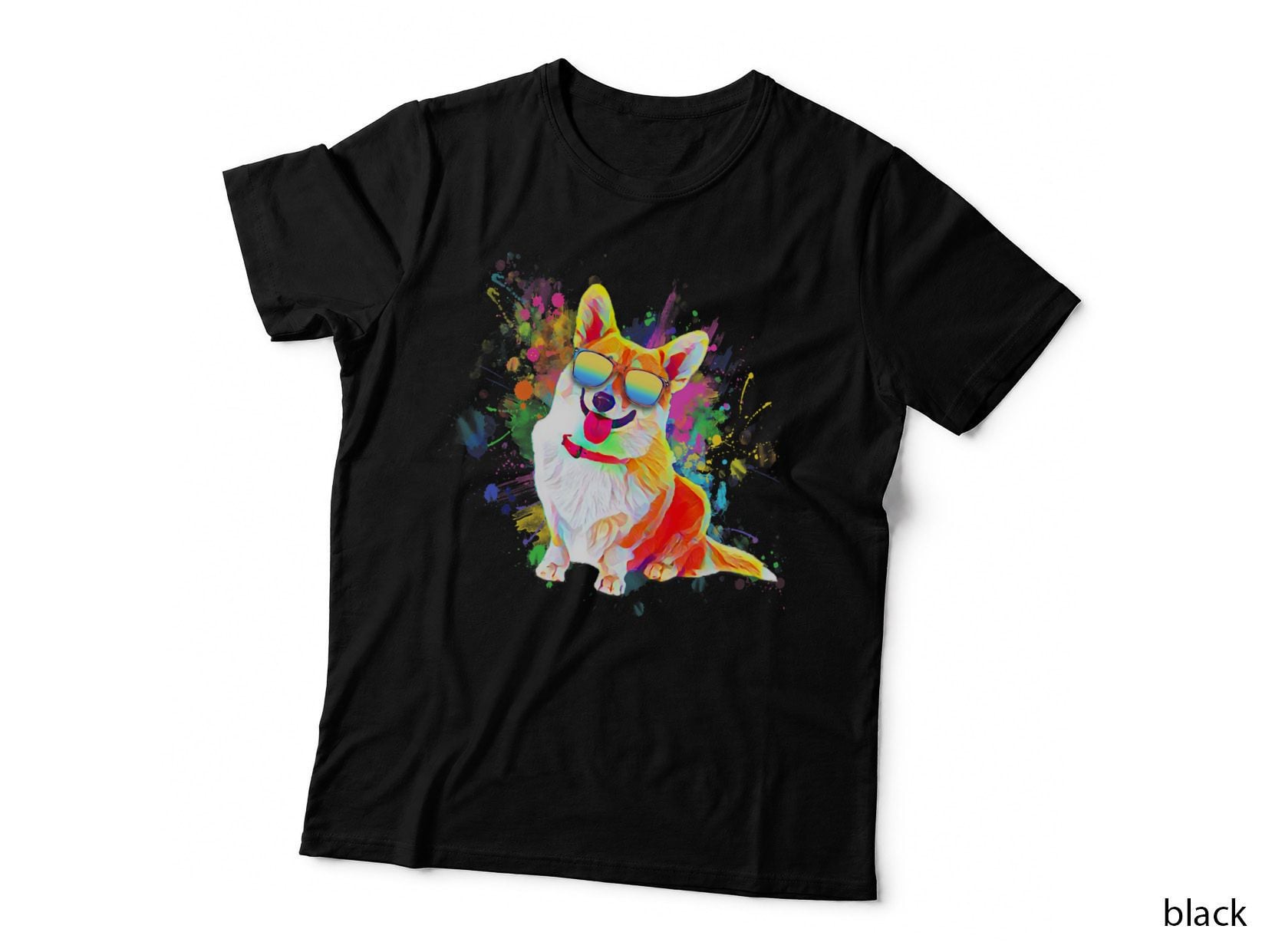 Colorful Retro Corgi Dog Lover Gear for Men, Women & Kids T-Shirt