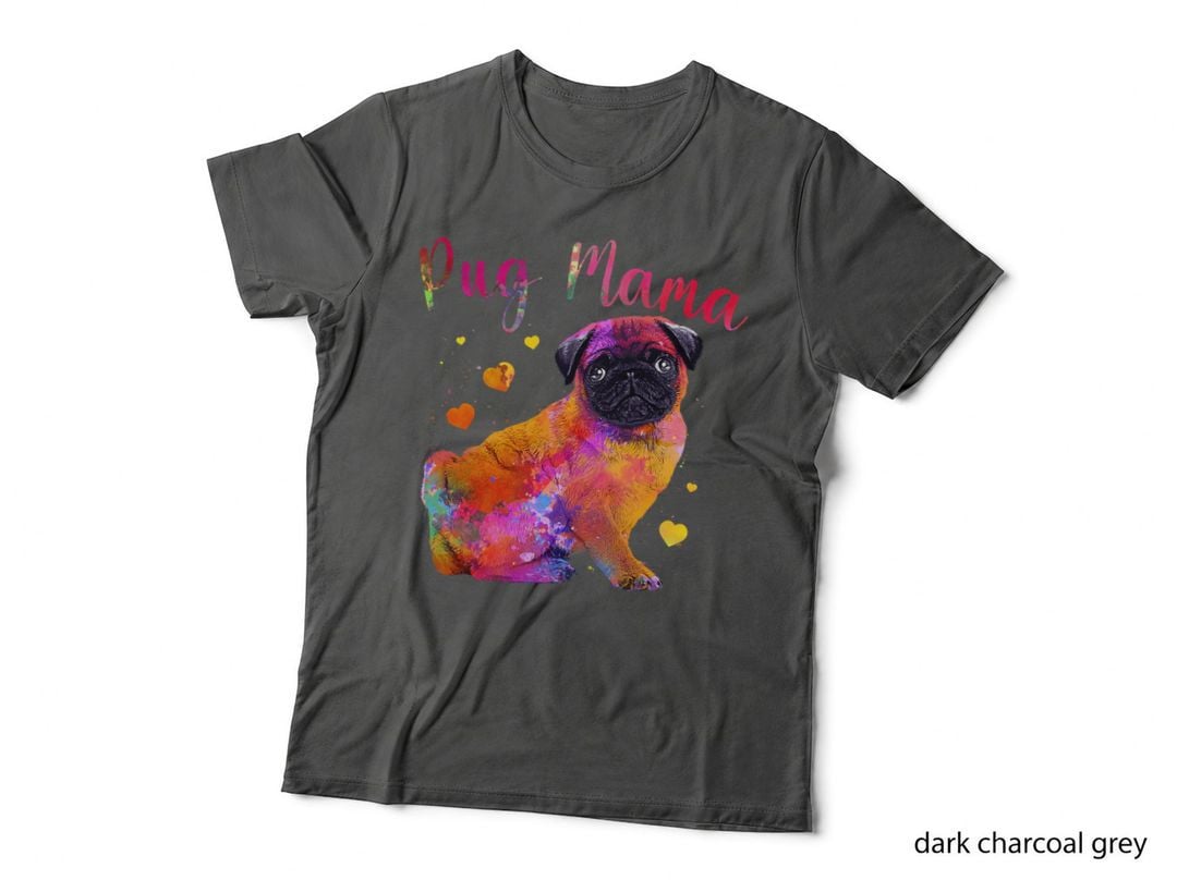 Cool Pug Mama for Mom Women Dog Pug Lovers Fur Baby Puppy T-Shirt