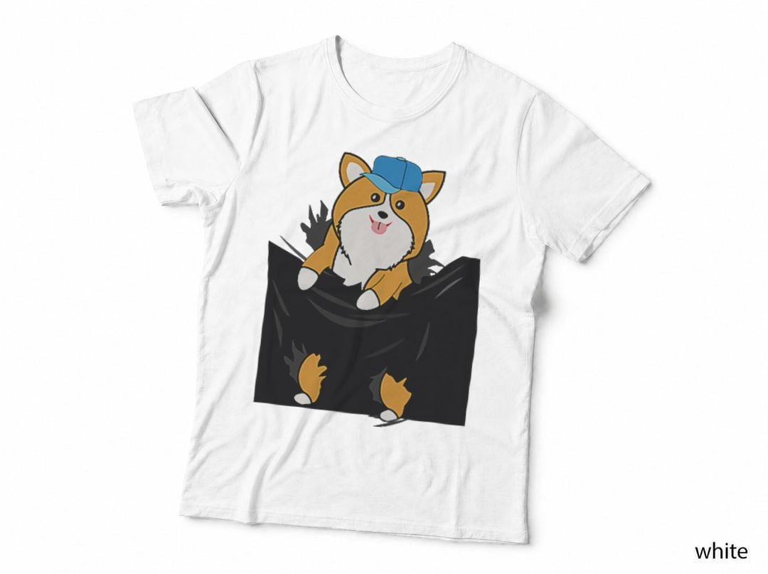 Corgi in Pocket Cute Dog Lover Dog Owner Gift, Corgi for Women T-Shirt
