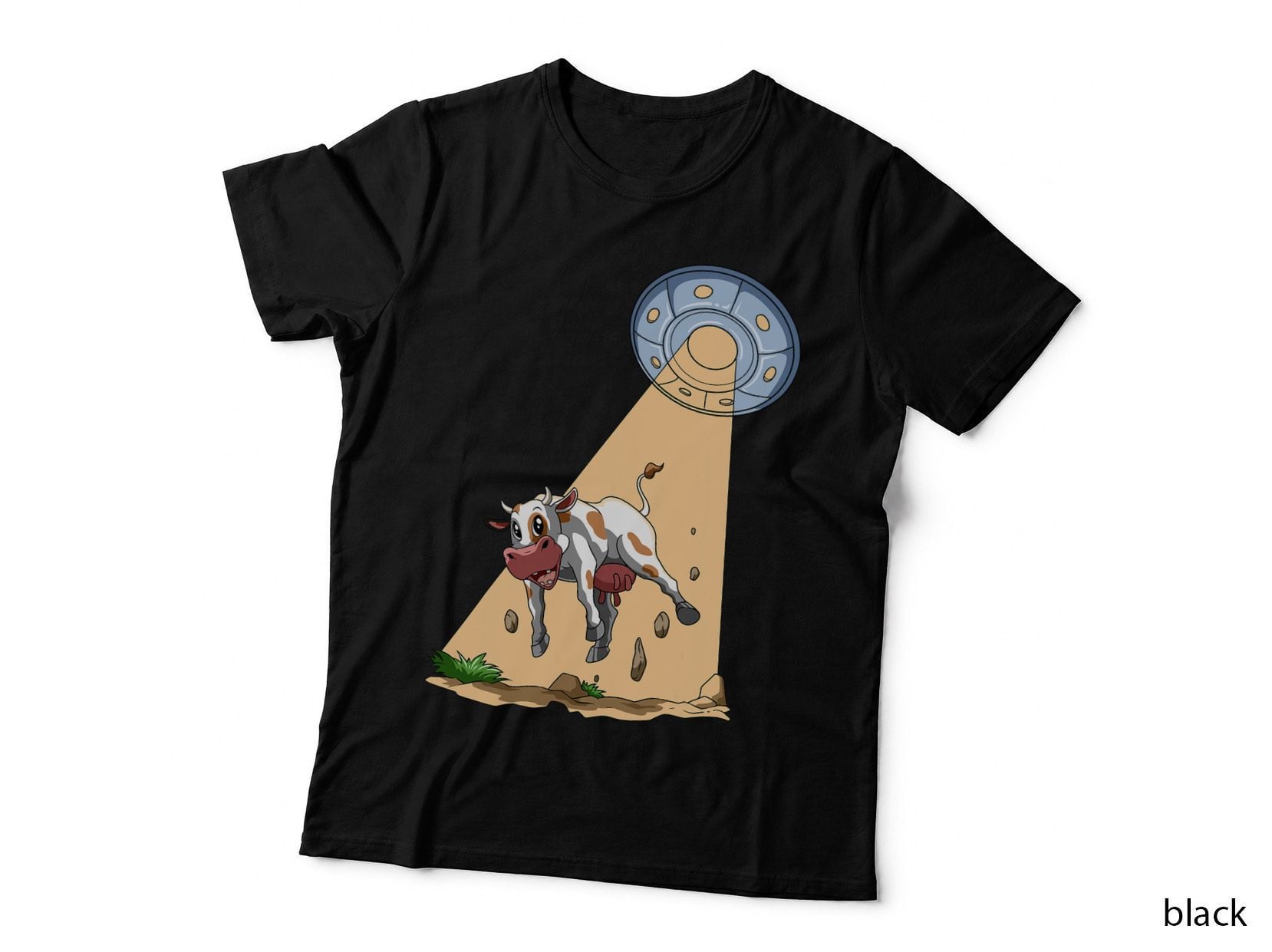 Cow Abduction UFO Alien Cow Abducted by UFO Spaceship T-Shirt
