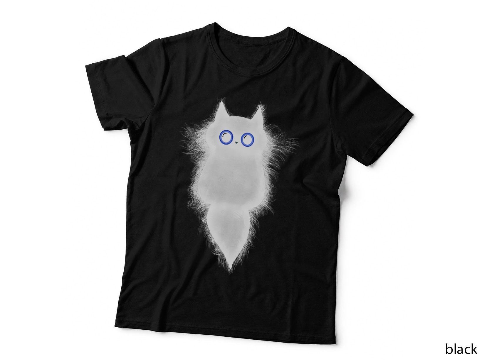 Cute Funny Black Cat Yellow Eyes Cat Lover Cat Mom Cat Dad T-Shirt