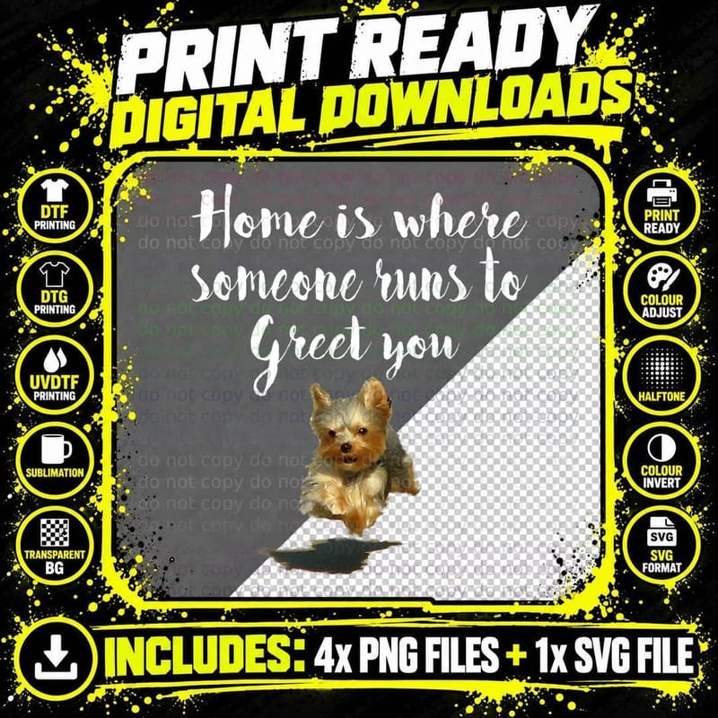 Cute Funny Dog Quote Yorkie T-Shirt for Men Women Png SVG Digital Bundle