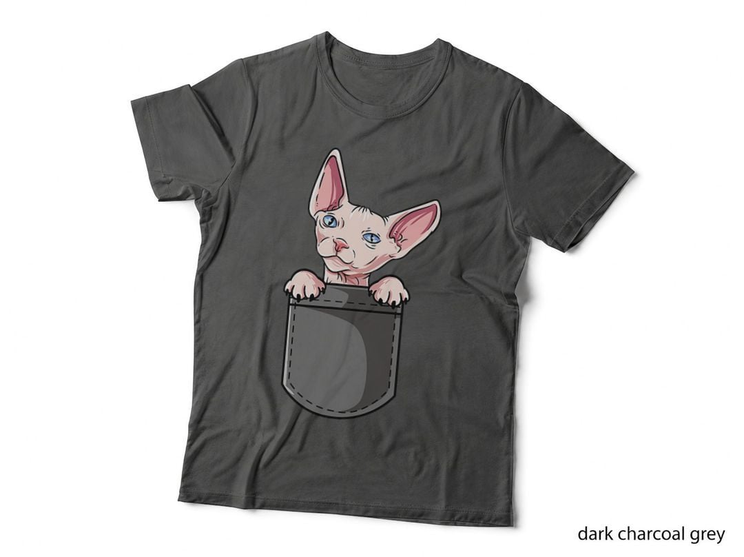 Cute Hairless Cat Design - Pocket Sphynx, for Women T-Shirt
