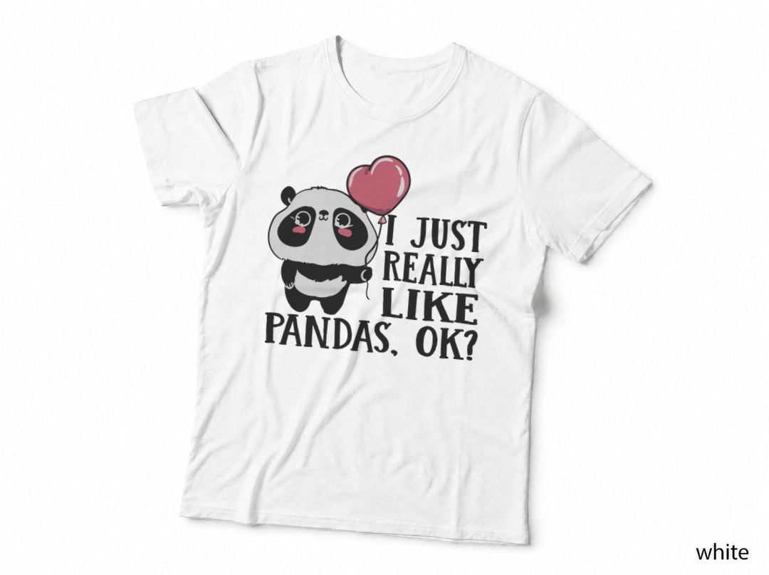 Cute Panda I Just Really Love Pandas Ok Shirt, Boho Chic, Line Art, Gift T-Shirt