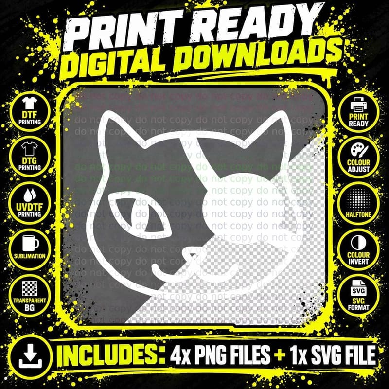 Cute Pirate Cat for Cat Lover Eye Patch Kitten Png SVG Digital Bundle