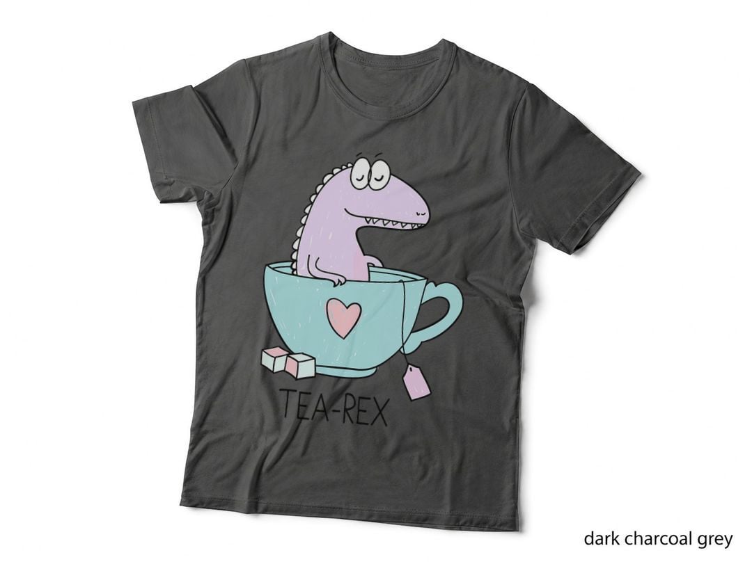 Dinosaur Puns T-Rex Dinosaur in Tea Party T Rex Meme Tea Rex T-Shirt
