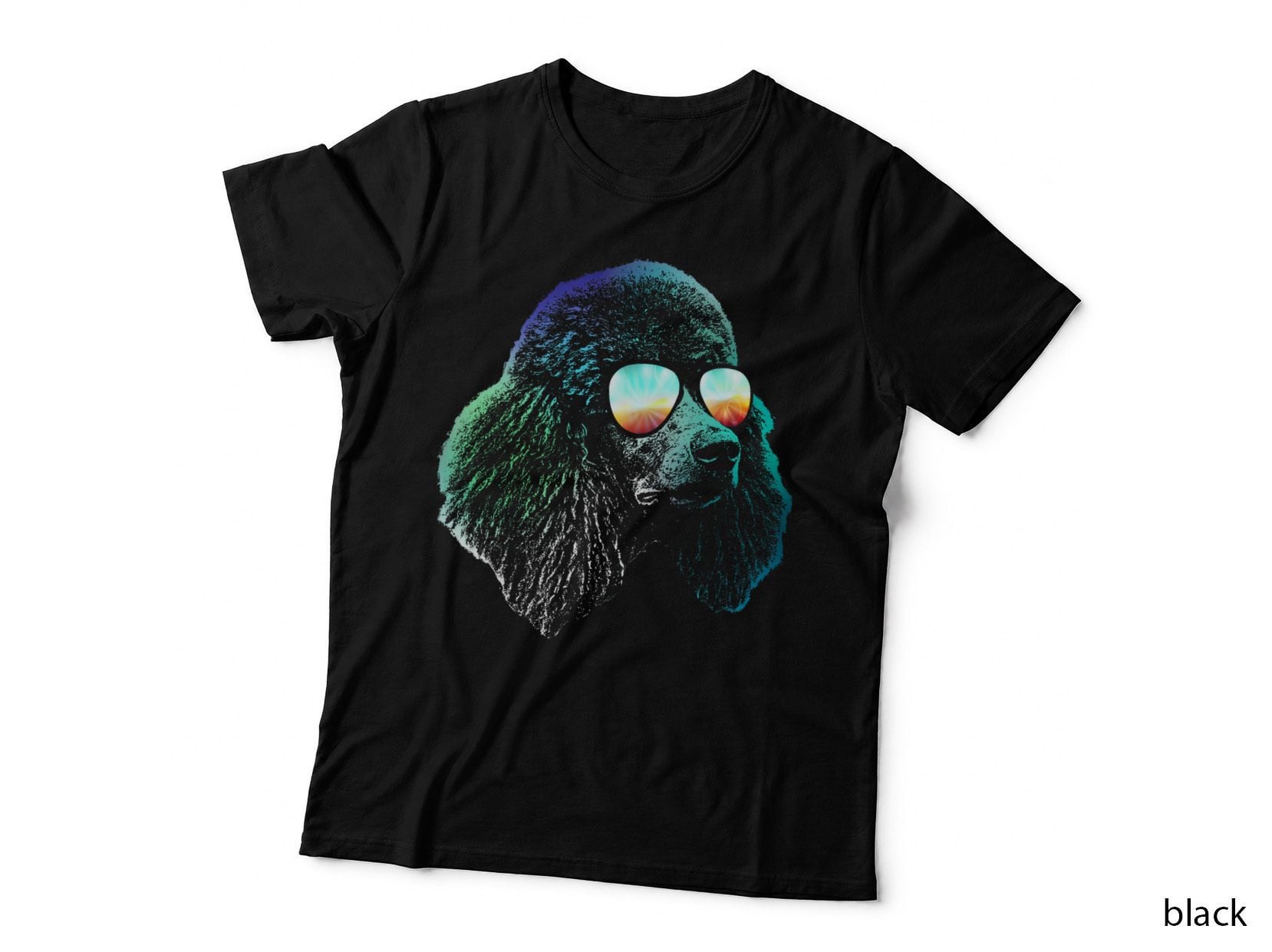 Disco Groovy Poodle T-Shirt Dog Gift, Retro 70s Fashion, Dance Party