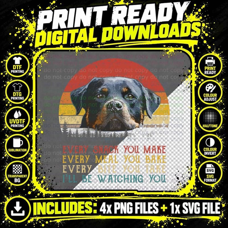 Every Snack You Make Dog Shirt Rottie Mom Cute Png SVG Digital Bundle