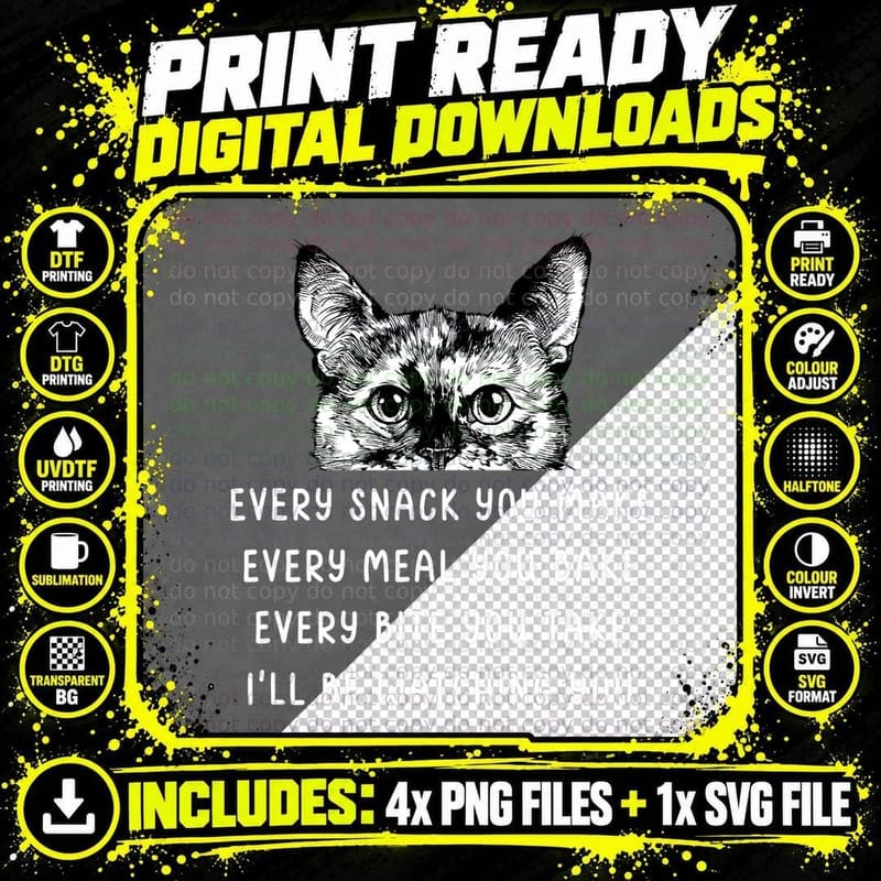 Every Snack You Make Every Meal You Bake Tortoiseshell Png SVG Digital Bundle