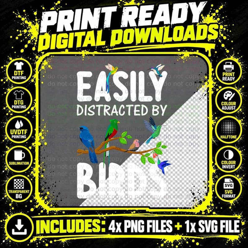 Funny Bird Lover Art for Men Women Ornithology Bird Png SVG Digital Bundle